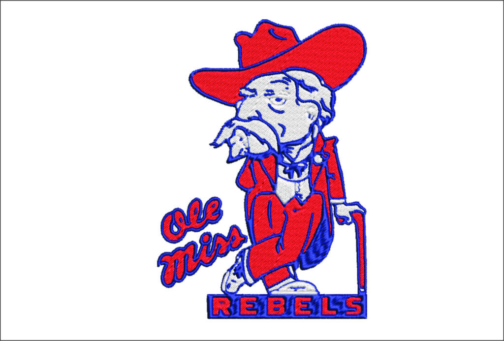 Ole Miss Rebel University Of Mississippi Embroidery N Sewing