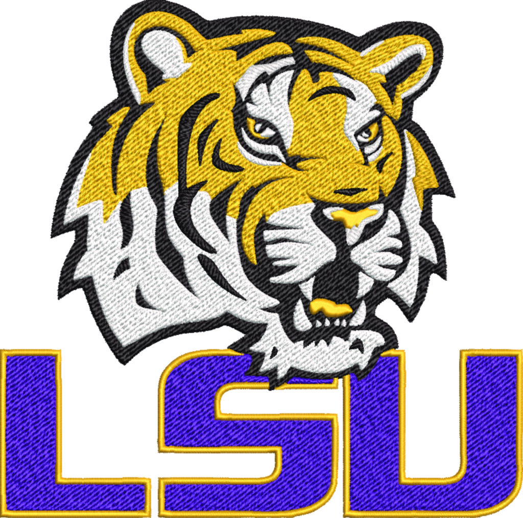 LSU Tigers embroidery design 2007 - Fighting Tigers Logo - Louisiana ...