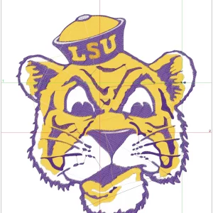 LSU Fighting Tigers 1955 embroidery design