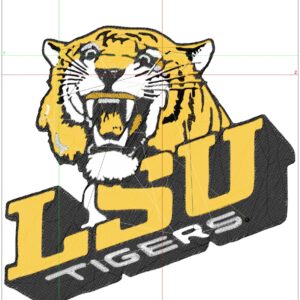 LSU Fighting Tigers embroidery design 1980