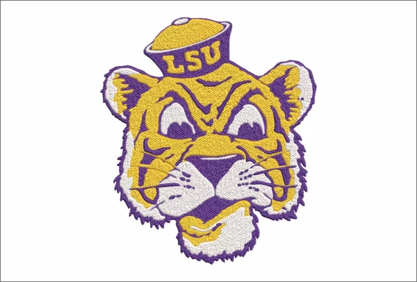 LSU Fighting Tigers 1955 embroidery design