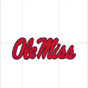 Ole Miss logo embroidery design