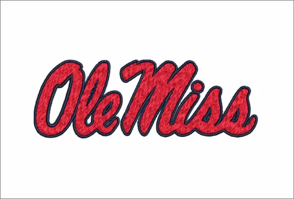 Ole Miss logo embroidery design