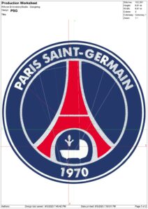 PSG Stitch out