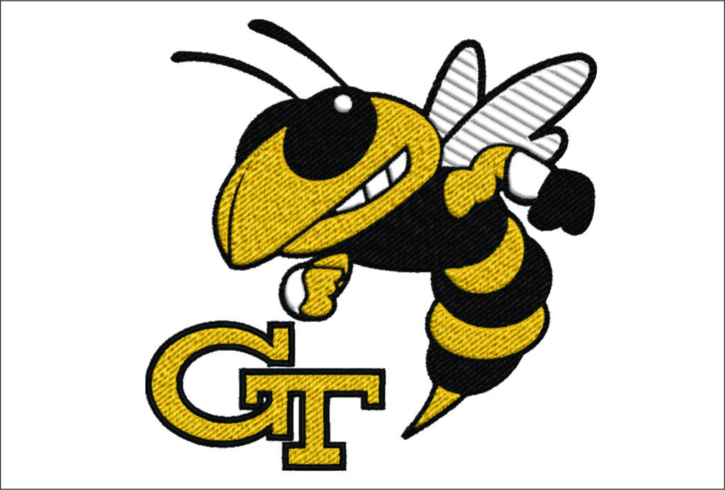 Georgia Tech GT Yellow Jacket embroidery design - Cartoon Yellow Jacket ...