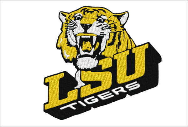 LSU Fighting Tigers embroidery design 1980