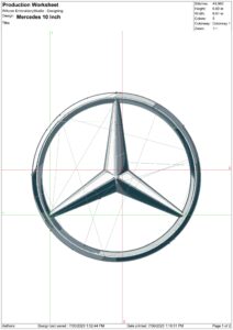 Mercedes embroidery design