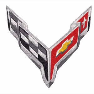 Corvette Car Logo embroidery design