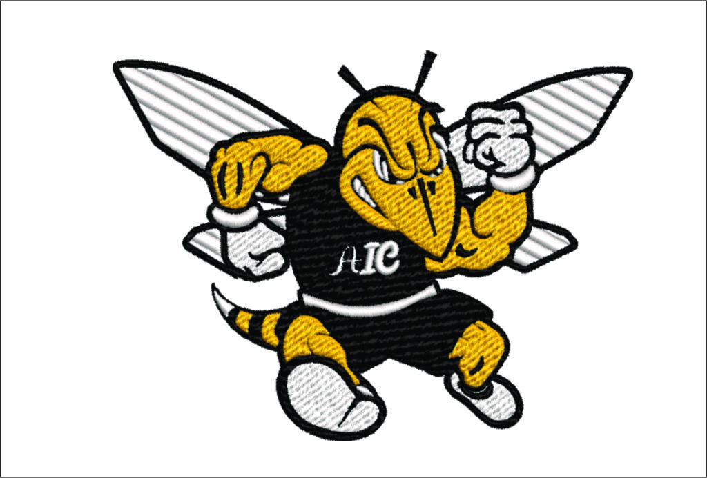 American International College Yellow Jackets embroidery design AIC ...