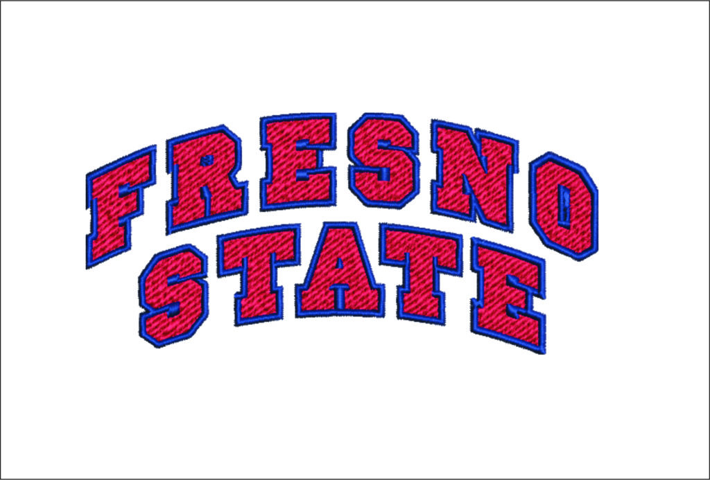 Fresno Bulldogs embroidery design Fresno State University embroidery