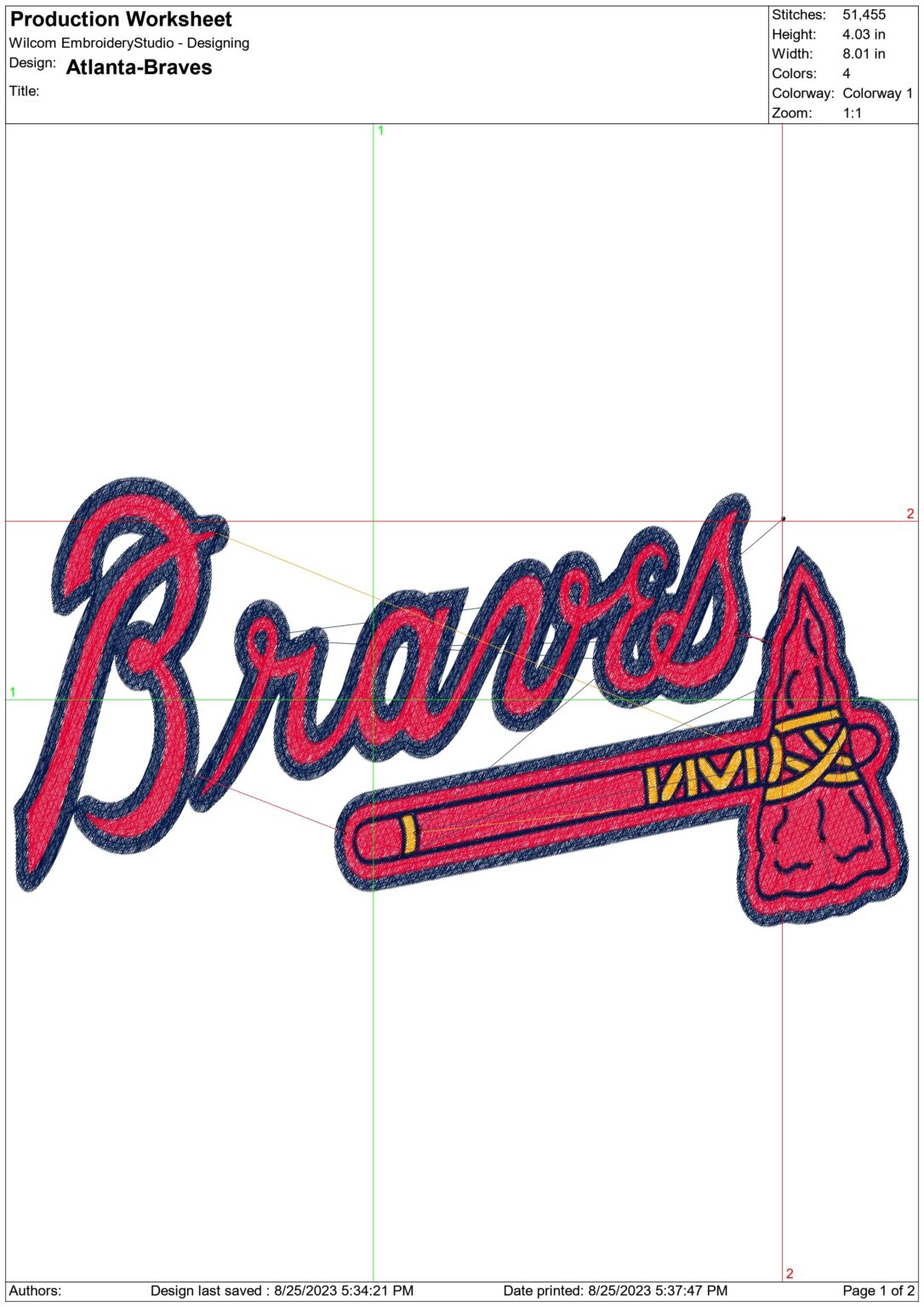 Atlanta Braves embroidery design - MLB Logo embroidery machine pattern ...