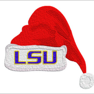 LSU Fighting Tigers Christmas Hat embroidery design