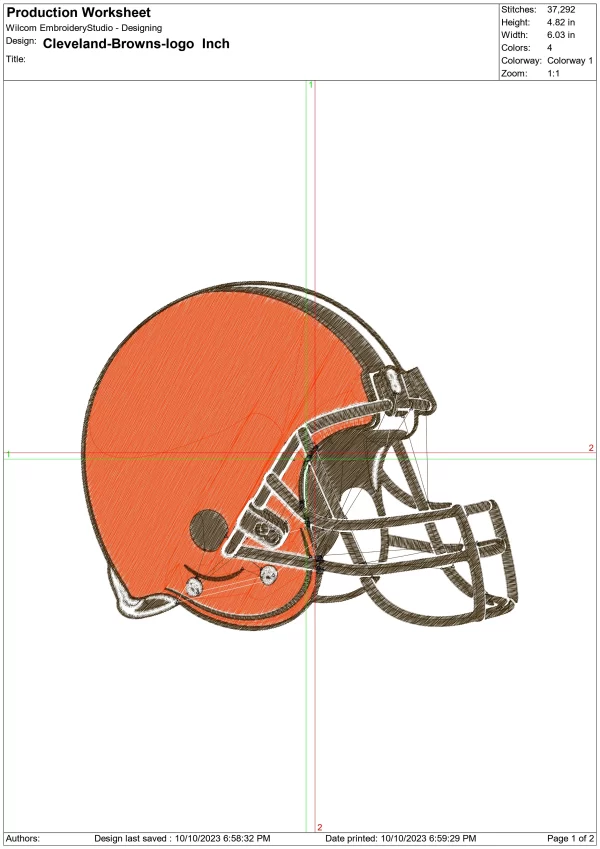 Cleveland Browns NFL embroidery design