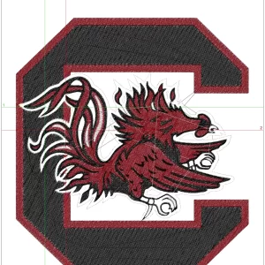 South Carolina Gamecocks embroidery design