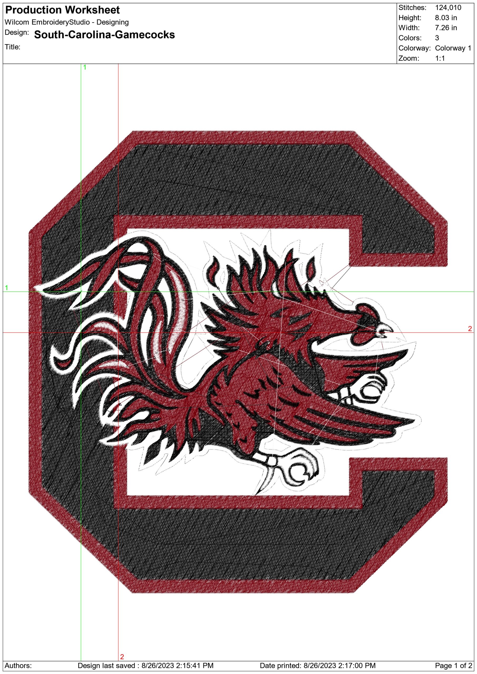 South Carolina Gamecocks embroidery design -South Carolina Gamecocks ...