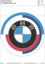 BMW M Sport Car Logo embroidery design