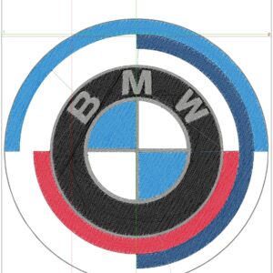 BMW M Sport Car Logo embroidery design