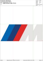 BMW M Sport White Large Car Logo