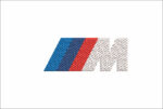 BMW M Sport White Small Car Logo embroidery design