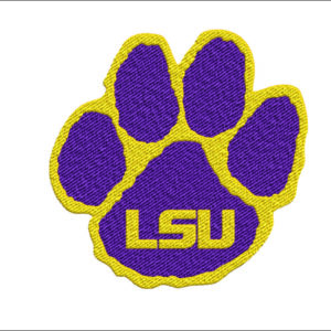 LSU Fighting Tigers Paws embroidery design