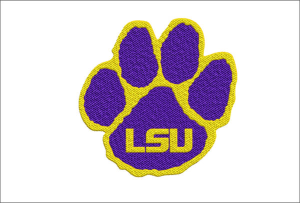 LSU Fighting Tigers Paws embroidery design