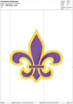 LSU Fighting Tigers Fleur embroidery design