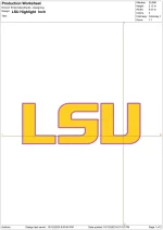 LSU Highlight embroidery design