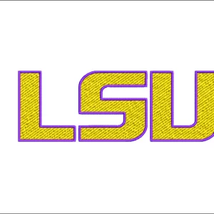 LSU Highlight embroidery design