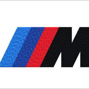 BMW M Sport Black Large Car Logo embroidery design