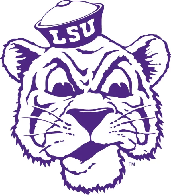 LSU Fighting Tigers 1955 Outline embroidery design