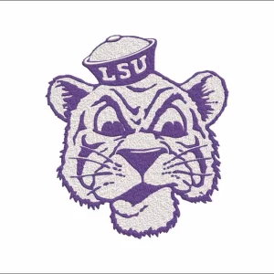 LSU Fighting Tigers 1955 Outline embroidery design