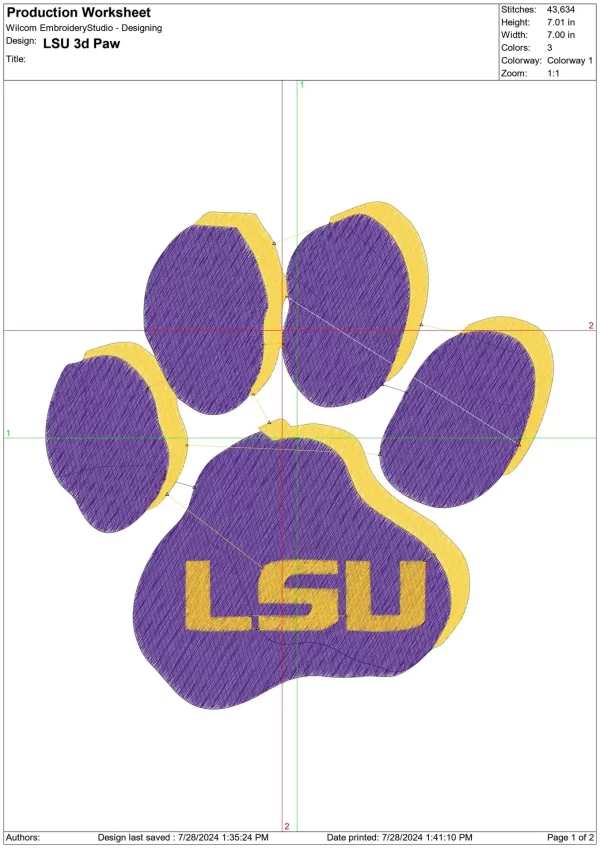 LSU Tigers Football Paw Logo