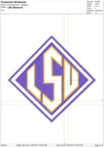 LSU Tigers Diamond embroidery design