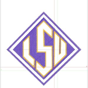 LSU Tigers Diamond embroidery design