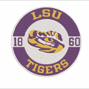 LSU Fighting Tigers Emblem 1860 embroidery design