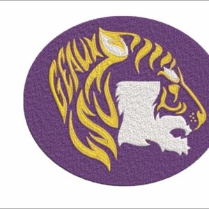 LSU Fighting Tigers Geaux embroidery design