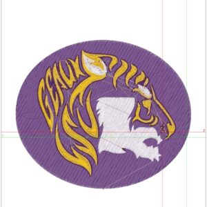 LSU Fighting Tigers Geaux embroidery design