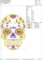 LSU Fighting Tigers Mexican embroidery design