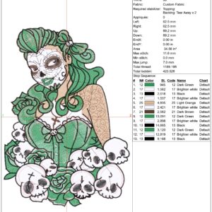 Day of Dead Lady with Skulls