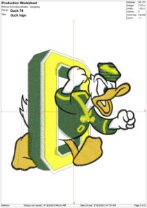 Oregon Ducks embroidery