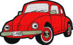 VW Beetle Bug car embroidery design - Red Bug embroidery design machine pattern - Car embroidery file