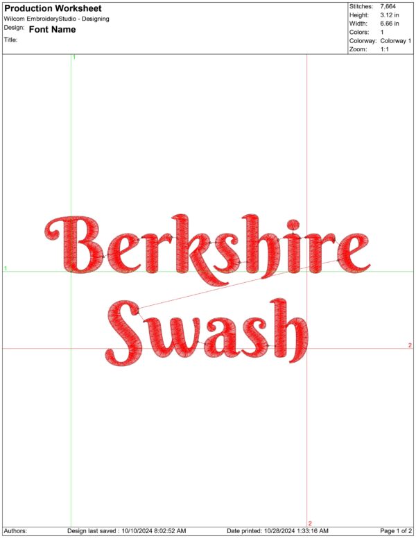 Embroidery Font