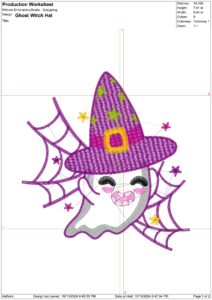 Halloween embroidery design