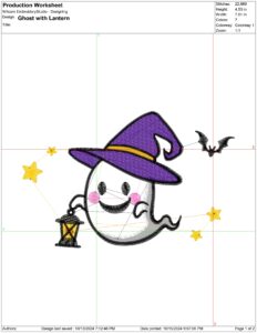 Halloween embroidery design