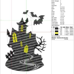 Halloween embroidery design