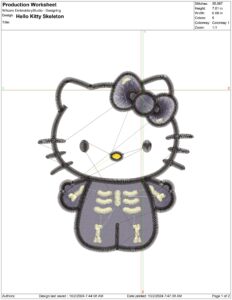 Hello Kitty Skeleton