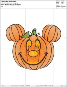 Halloween embroidery design