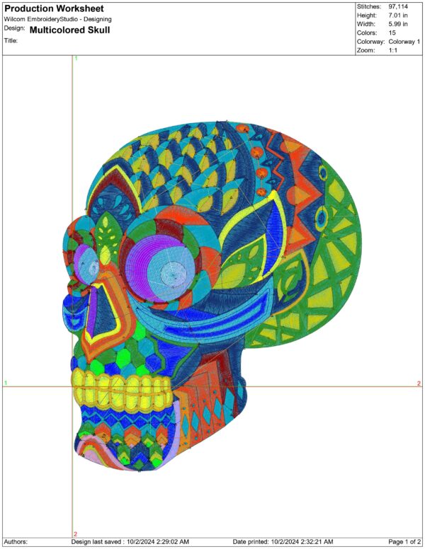 Multi Coloured Skull