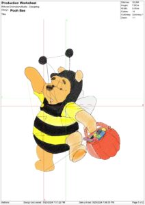 Pooh in Bee outfit