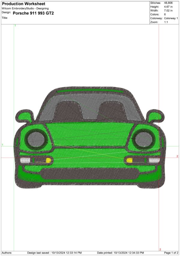 car embroidery design